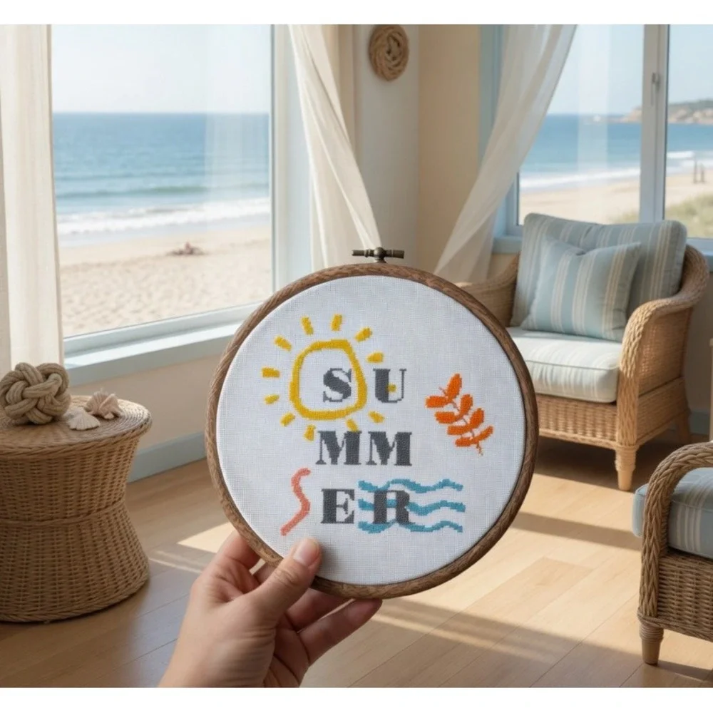 Summer Beach Sun Counted Cross Stitch Pattern - Picture 2 of 4